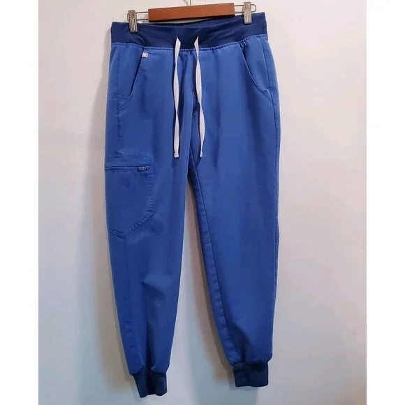 Lot of 4 Figs Zamora Jogger Scrub Pants XS Petite XS/P red coral blue teal - Picture 9 of 16